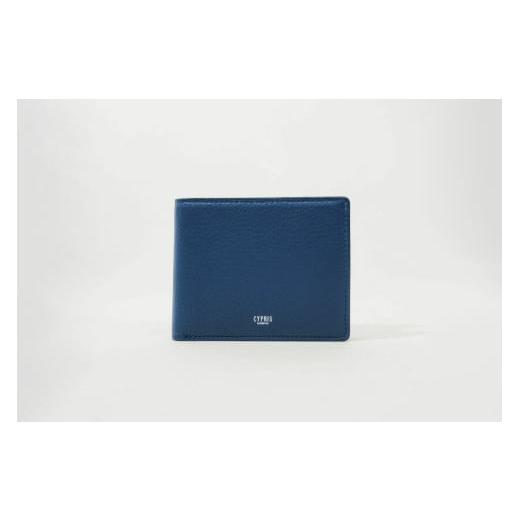 ふるさと納税 財布 東京都 江東区 キプリス本革製二つ折り小銭入れ付財布 カラー:ブルー 革小物 革製品 ソフトシュリンクレザー 牛革 しっとり シーズンレス…