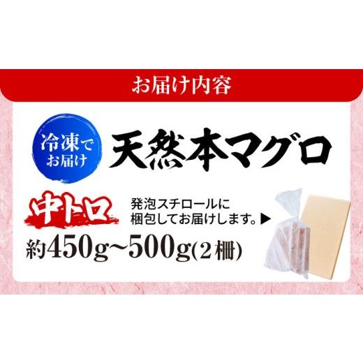 ふるさと納税 鮪 神奈川県 横須賀市 生まれながら 本まぐろ 中トロ（約450〜500g（2柵入り口・入口））鮪 中トロ 本鮪 まぐろ 中とろ 刺身 柵 生まれながら 横須賀商工話し合い…
