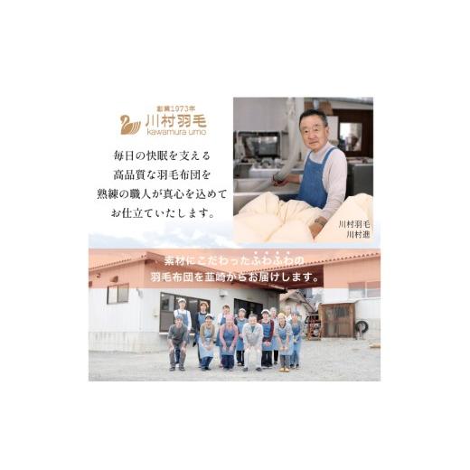 ふるさと納税 タオル・寝具 掛け布団 山梨県 韮崎市 羽毛布団 本掛け ダブル マザーグースダウン 95％ ポーランド産 冬用 1.6kg 80番手 サテン シルバー 綿100…の画像