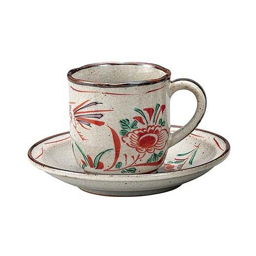 ふるさと納税 陶磁器・漆器・ガラス 石川県 加賀市 九谷焼 ペアコーヒーカップ 2脚1組 ソーサー付き 食器 コップ 日本製 お祝い ギフト プレゼント F6P-2875の画像