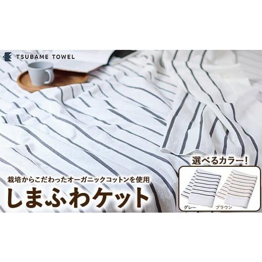 ふるさと納税 タオル・寝具 タオルケット 大阪府 泉大津市 グレー しまふわケット グレー