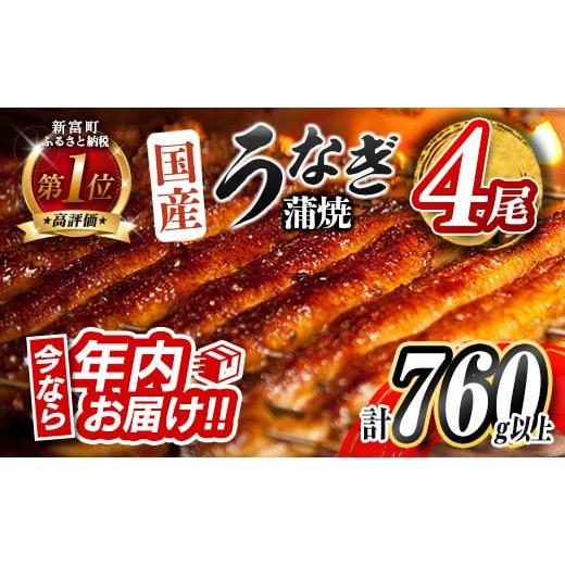 ふるさと納税 うなぎ 宮崎県 新富町 2025年12月お届け うなぎ 鰻楽 国産 蒲焼 4尾 無頭 高評価 おすすめ 冷凍 簡単調理 個包装 鰻 魚介 贈答品 ギフト 贈り物…