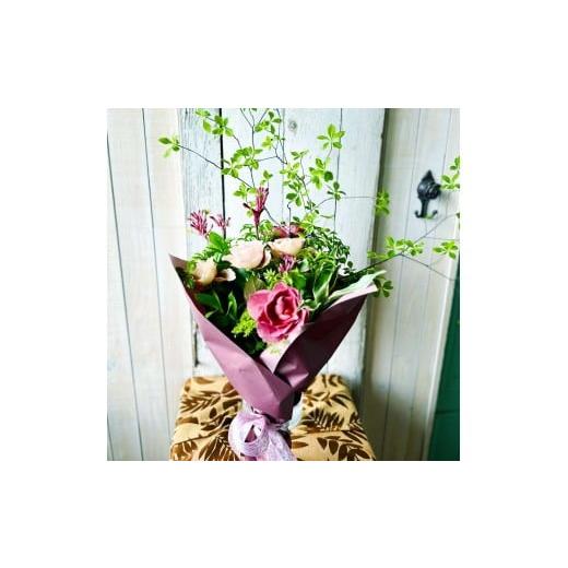 ふるさと納税 花・苗木 花束 山形県 酒田市 カビンに飾る緑と枝物と花 「LIVING FLOWER」 SL0265の画像