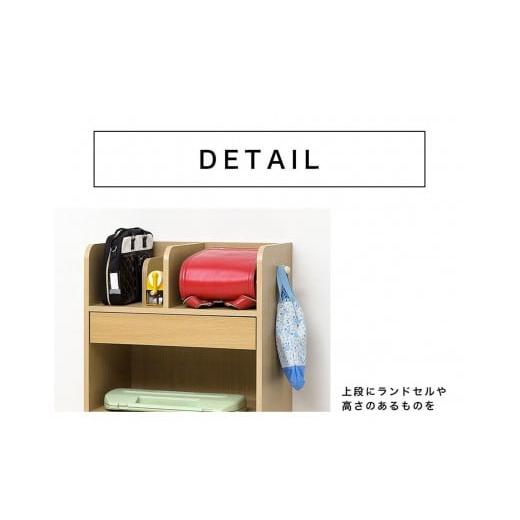 ふるさと納税 木工品・竹工品 和歌山県 海南市 ランドセルラック JOY ブラウン ランドセルワゴンAKU101108101 ブラウンの画像