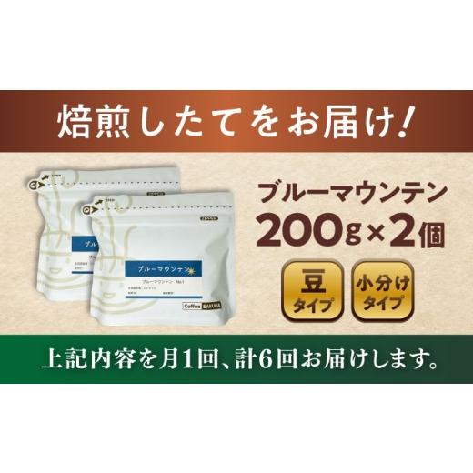ふるさと納税 コーヒー コーヒー豆 愛知県 瀬戸市  全6回定期便 ブルーマウンテンNo.1 コーヒー豆 200g×2個 (豆) ／ 珈琲 コーヒー 豆 ／ 瀬戸市 ／ Ｃｏｆｆ…の画像