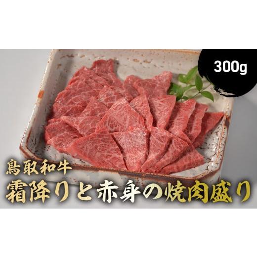 ふるさと納税 牛肉 焼肉・バーベキュー 鳥取県 倉吉市 鳥取和牛 霜降りと赤身の焼肉盛り 300g 国産 牛肉 焼肉 赤身 霜降り ロース モモ バラ バーベキュー 和…
