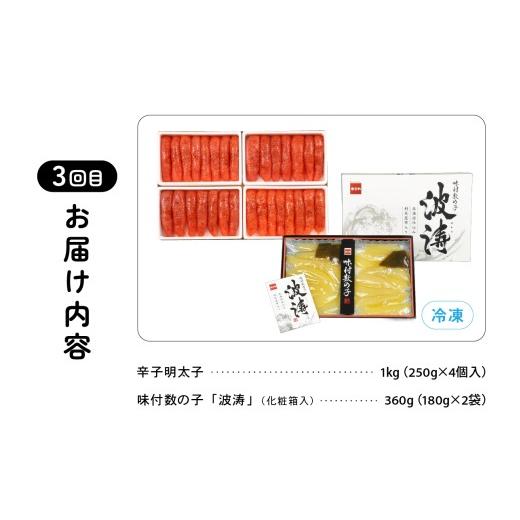 ふるさと納税 いくら 北海道 留萌市  毎月定期便 やまか 魚卵味わい便 全3回  R001-039の画像