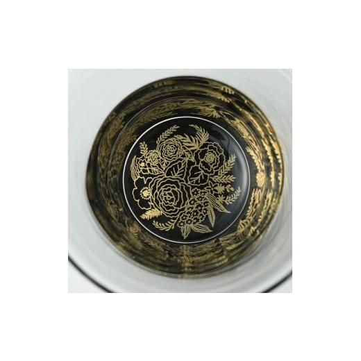 ふるさと納税 雑貨・日用品 グラス 和歌山県 海南市 みよし漆器本舗 紀州塗り ぬりもん de Verre フリーグラス 金 蒔絵 ボタニカル 210ml 金の画像