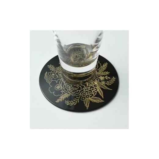 ふるさと納税 雑貨・日用品 グラス 和歌山県 海南市 みよし漆器本舗 紀州塗り ぬりもん de Verre ピルスナーグラス 金 ボタニカル 285ml 金の画像