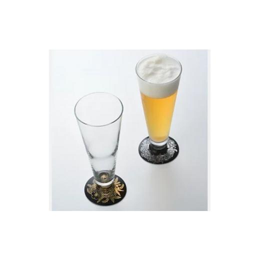 ふるさと納税 雑貨・日用品 グラス 和歌山県 海南市 みよし漆器本舗 紀州塗り ぬりもん de Verre ピルスナーグラス 金 ボタニカル 285ml 金の画像