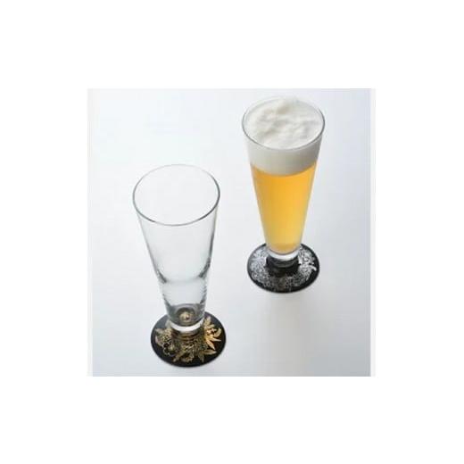 ふるさと納税 雑貨・日用品 グラス 和歌山県 海南市 みよし漆器本舗 紀州塗り ぬりもん de Verre ピルスナーグラス 銀 蒔絵 ボタニカル 285ml 銀の画像
