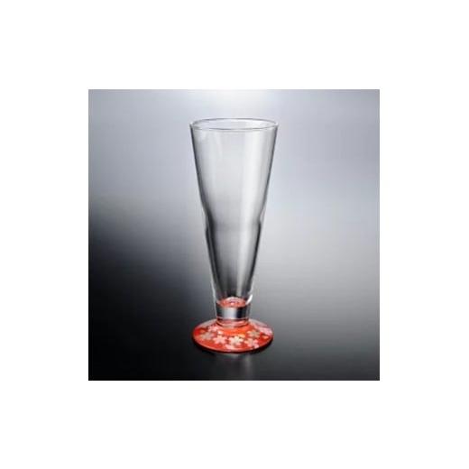 ふるさと納税 雑貨・日用品 グラス 和歌山県 海南市 みよし漆器本舗 紀州塗りビールグラス ぬりもん de Verre 蒔絵 桜 赤 285ml 赤