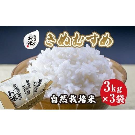 ふるさと納税 米 きぬむすめ 鳥取県 北栄町 170.日置さん家の自然栽培米「きぬむすめ」無洗米 3kg×3袋 2025年産 米 ブランド米 鳥取県産 ごはん 白米 おにぎ…