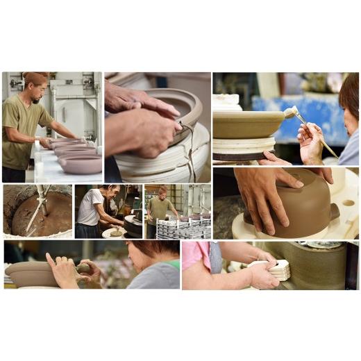 ふるさと納税 陶磁器・漆器・ガラス 三重県 四日市市  萬古焼(ばんこやき) Handmadeアート土鍋 弥生陶園 職人が一つ一つ丁寧に成形し焼き上げる、こだわりの…の画像
