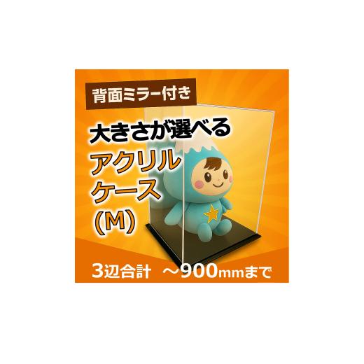 ふるさと納税 雑貨・日用品 埼玉県 富士見市 0058-001 背面ミラー付き 展示用アクリルケース(M)/3辺合計 900mmまでのサイズオーダー 0058-001 背面ミラー付…