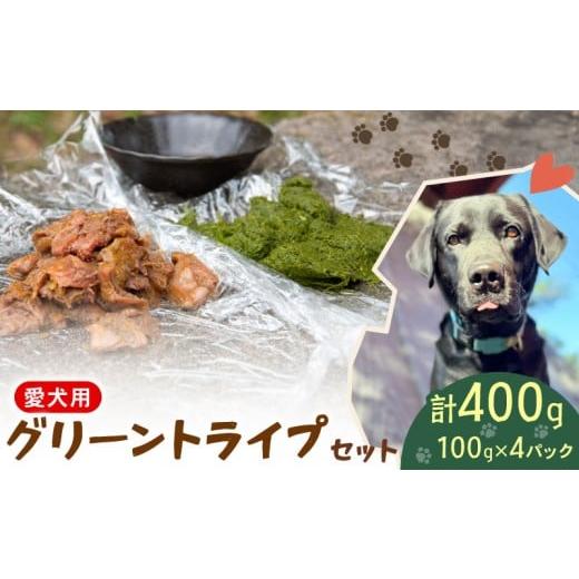 ふるさと納税 加工品等 滋賀県 日野町 犬用 シカ の グリーントライプ セット 2種類 100 g× 4 袋 ジビエ 鹿肉 肉 鹿 胃 ペットフード ドッグフード ペット 安…