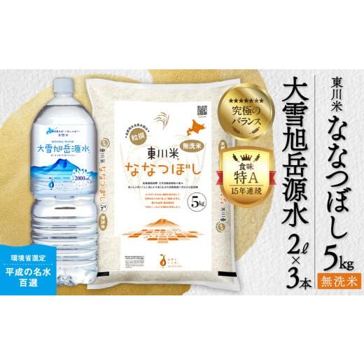 ふるさと納税 米 北海道 東川町 R7年産新米 東川米 ななつぼし「無洗米」5kg+水セット(2025年12月中旬発送予定) 無洗米+水セット(2025年12月中旬発送予定…