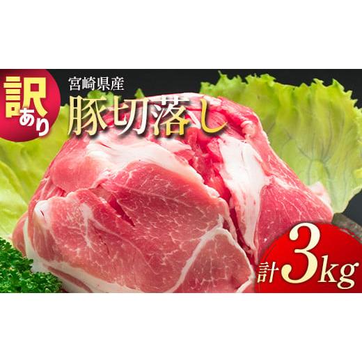ふるさと納税 豚肉 宮崎県 新富町 配送月が選べる 小分けで便利 訳あり 宮崎県産 豚切落し 3kg 2026年1月にお届け B498-2506-202601 2026年1月にお届け