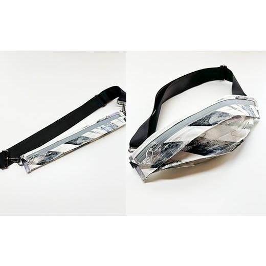 ふるさと納税 カバン ボディバッグ・ワンショルダー 静岡県 浜松市 ボディバッグ Weave wind- 吹く風に（ブラック × パープル）古橋織布 織物職人が作る上質…の画像