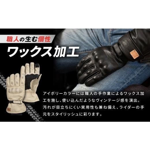 ふるさと納税 アウトドアグッズ 京都府 京都市  デグナー ウィンターレザーグローブ WG-50 〈ブラック・L〉｜京都 バイクギア 人気ブランド バイク［ 京都 バ…_5
