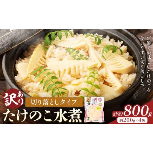 ふるさと納税 野菜類 鹿児島県 さつま町 訳あり たけのこ水煮 切り落としタイプ 計約800g(約200g×4袋) 北薩農産加工場[30日以内に出荷予定(土日祝除く)]鹿…