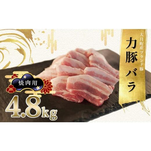 ふるさと納税 豚肉 バラ 高知県 大月町 国産 豚肉 バラ 焼肉用4.8kg (300g×16P)|力豚 豚バラ 小分け 使いやすい ブランド豚 脂 真空パック 大容量 冷凍 家族…