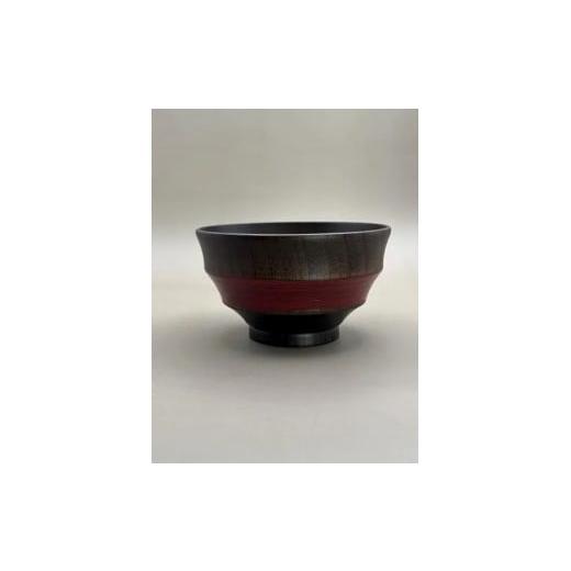 ふるさと納税 陶磁器・漆器・ガラス 和歌山県 海南市 筋刷毛目椀 黒漆 黒漆