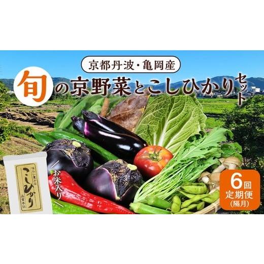 ふるさと納税 セット・詰合せ 京都府 亀岡市 11月発送 6回定期便 京都丹波・亀岡発 旬の野菜・こしひかり 詰め合わせセット (隔月6回お届け)● 定期便米 定期…