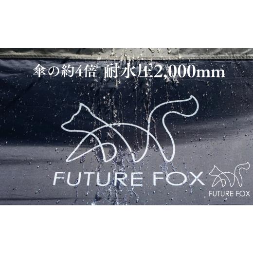 ふるさと納税 アウトドアグッズ 長野県 松川町 FUTURE FOX ポリエステルタープ［FF20］ ／／ FUTURE FOX ポリエステル スクエアタープ 4m×4m ブラックコーテ…の画像