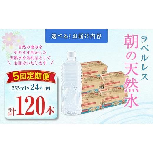 ふるさと納税 水・ミネラルウォーター 500mL〜999mL 宮崎県 -  定期便 シリカ 朝の天然水 555ml 24本 5回 ラベルレス 中硬水 ミネラルウォーター シリカ水 ケ…_5