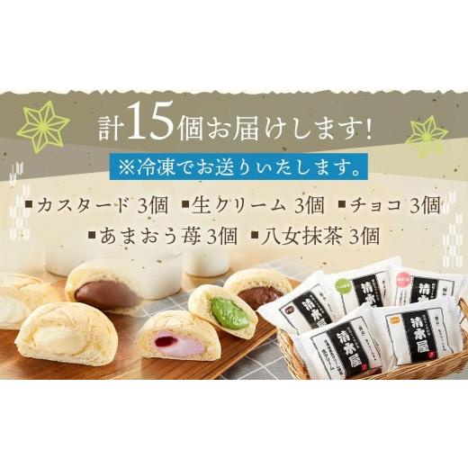 ふるさと納税 パン 菓子パン 岡山県 岡山市 究極のふわとろ食感 清水屋 生クリームパン 15個 5種（カスタード・生クリーム・チョコ・あまおう苺・八女抹茶） …_7