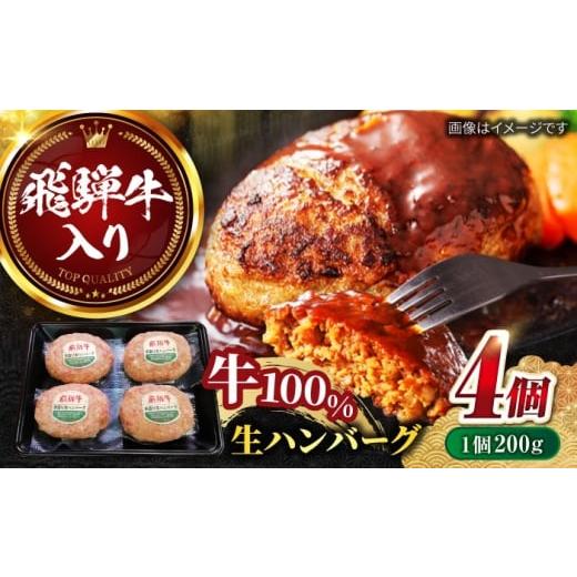 ふるさと納税 肉 ハンバーグ 岐阜県 岐阜市 12月上旬発送 飛騨牛 生ハンバーグ(200g×4個)/ ハンバーグ はんばーぐ 飛騨牛 ひだぎゅう 牛肉 100% 手ごね …