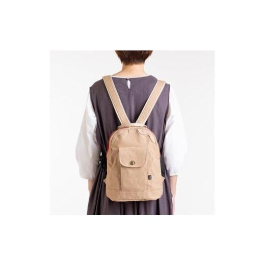ふるさと納税 カバン ショルダーバッグ 山形県 米沢市 「日乃本帆布」ミニリュック 〔ベージュ〕 ミニリュック　リュック　帆布バッグ ベージュ