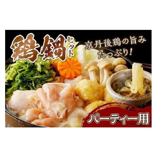 ふるさと納税 鶏肉 モモ 京都府 京丹後市 京都・京丹後の若鶏と九条ネギの鶏鍋セット(パーティー用セット) 国産 とり肉 若鶏 鶏もも つみれ 鶏鍋 九条ネギ …