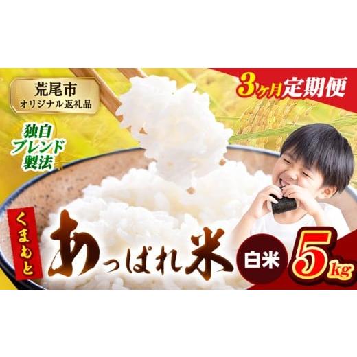 ふるさと納税 米 ブレンド 熊本県 荒尾市 3ヶ月定期便 熊本県産 くまもとあっぱれ米 ブレンド米 5kg 熊本県産 ふるさと納税 白米 精米 米 こめ ふるさとのう…