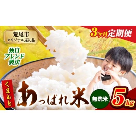 ふるさと納税 米 ブレンド 熊本県 荒尾市 3ヶ月定期便 熊本県産 くまもとあっぱれ米 ブレンド米 5kg 熊本県産 ふるさと納税 無洗米 精米 米 こめ ふるさとの…