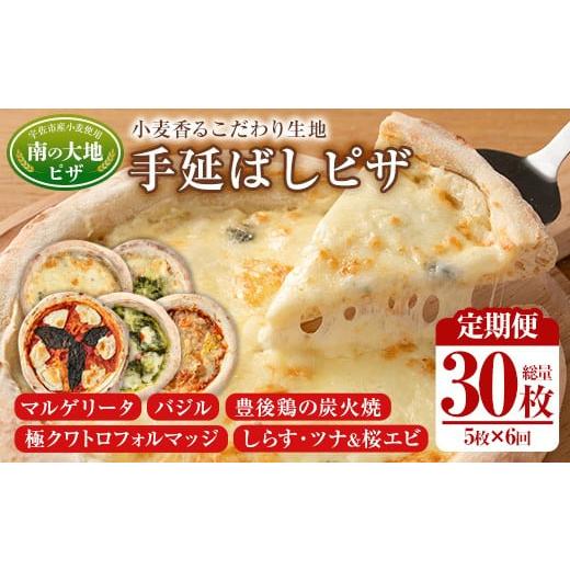 ふるさと納税 パン 大分県 宇佐市 定期便・全6回(毎月) 南の大地ピザ Aセット(総量30枚・5種×6回)ピザ イタリアン 冷凍 お祝い パーティー 惣菜 こだわり セ…