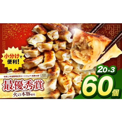 ふるさと納税 豚肉 熊本県 和水町 火の本豚餃子 (20個×3パック)60個入 | 熊本県 熊本 くまもと 和水町 なごみ 豚肉 火の本豚 地域ブランド ギョウザ ぎょう…