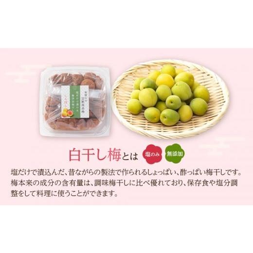 ふるさと納税 加工品等 梅干 和歌山県 和歌山市 梅干し しらぼし梅 約1.2kg（約400g×3）塩のみ 無添加 大粒 紀州南高梅 塩分約15％ 和歌山県産 定期便 毎月発…_3