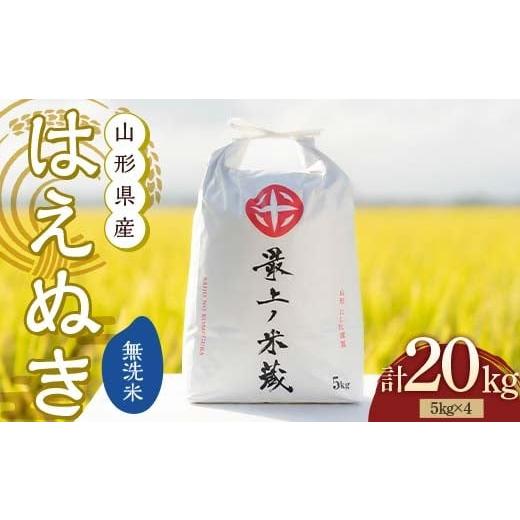 ふるさと納税 米 はえぬき 山形県 新庄市 令和7年産 はえぬき 5kg×4 計20kg 無洗米 最上ノ米蔵 山形県産 こめ お米 米 白米 F3S-2679_1