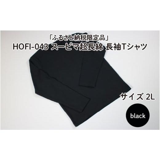 ふるさと納税 服 男 大阪府 東大阪市 東大阪繊維研究所 ふるさと納税限定品 HOFI-043スーピマ超長綿 長袖Tシャツ(黒:2L) 長袖Tシャツ(黒:2L)