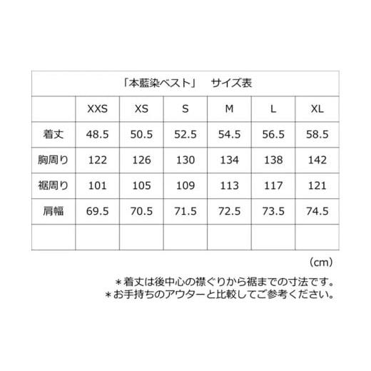 ふるさと納税 服 女 青森県 七戸町 本藍染ベスト 送料無料 青森県 七戸町 羽織 アパレル 服 洋服 上着 羽織 モッズコート ベスト 秋 冬 春 ユニセックス 男性 …の画像