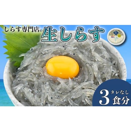 ふるさと納税 旬の鮮魚等 高知県 安芸市 土佐のお刺身「生しらす」3個セット &lt;タレなし&gt; 約70g × 3パック (タレなし)