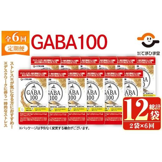 ふるさと納税 加工品等 鹿児島県 日置市 No.1286-B 定期便・全6回(隔月) GABA100(1袋 62粒入・2袋×6回 計12袋) 鹿児島 日置市 健康食品 機能性表示食品 サプ…