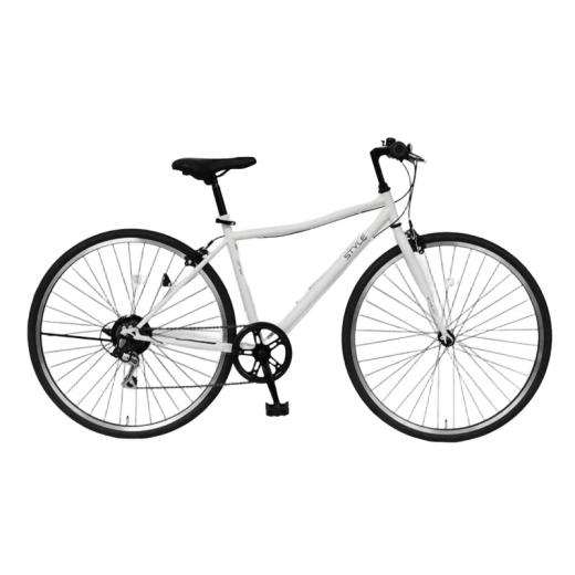 ふるさと納税 自転車 シティサイクル 大阪府 泉佐野市 STYLE KIX クロスバイク276 マットホワイト 27型 自転車 完成品 組み立て不要 アウトドア サイクリング …の画像