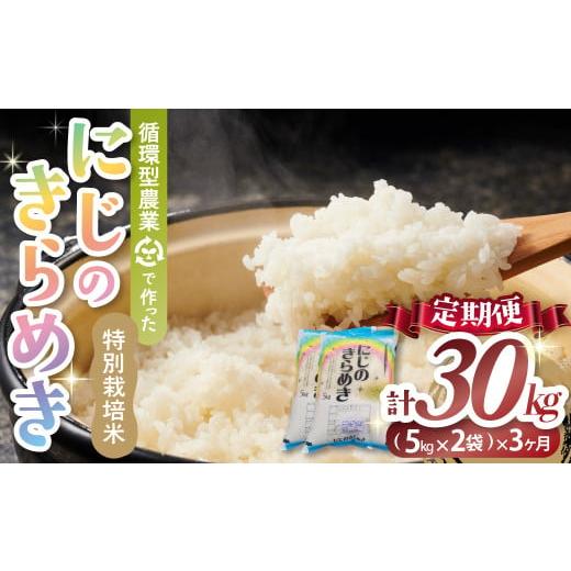 ふるさと納税 米 三重県 多気町 11月開始 3ヶ月定期便 令和7年産 計30kg 10kg (5kg×2) ×3回 特別栽培米 循環型農業で作った「にじのきらめき」米 コメ こめ …