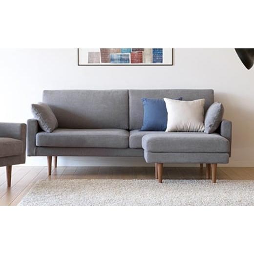 ふるさと納税 家具 福岡県 筑後市  ダークグレー 高野木工 LEO SOFA レオソファ 2.5人掛け オーク脚 5年保証 ソファ インテリア 家具 九州 福岡県 筑後市 ダー…の画像