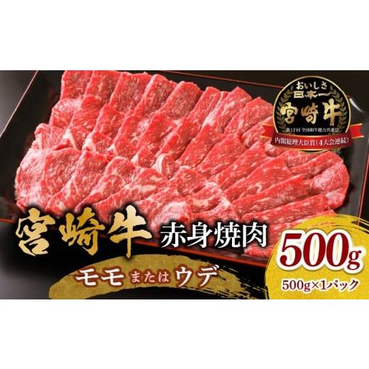 ふるさと納税 牛肉 焼肉・バーベキュー 宮崎県 宮崎市 宮崎牛 モモ or ウデ 赤身焼肉500g_M299-003-01 13,000円 焼肉用500g