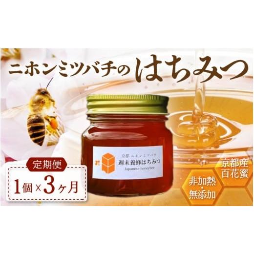 ふるさと納税 加工品等 はちみつ 京都府 綾部市  定期便 ニホンミツバチのはちみつ 300g×3回 | 京都産 非加熱 国産 百花蜜 自然のままの純粋蜂蜜 はちみつ ハ…の画像