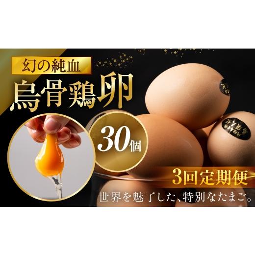 ふるさと納税 卵(鶏、烏骨鶏等) 岐阜県 大垣市 定期便 3ヶ月 烏骨鶏卵 モールド 30個セット (10個入 × 3パック) たまご 卵 玉子 鶏 高級 高級卵 定期便3ヶ…